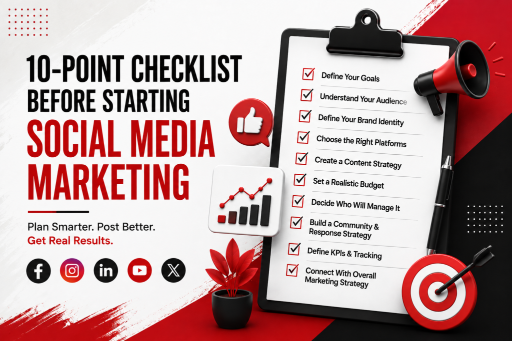 10 point check list before start social media