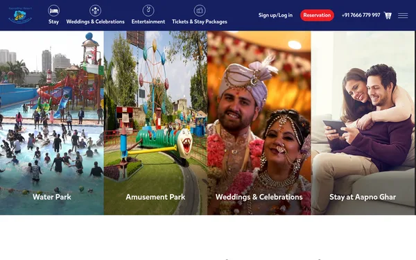 AapnoGhar Resort & Waterpark - WebClixs Client Project