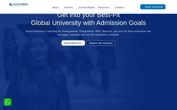 Admission Goals - WebClixs Client Project