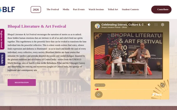 Bhopal Literature Festival - WebClixs Client Project