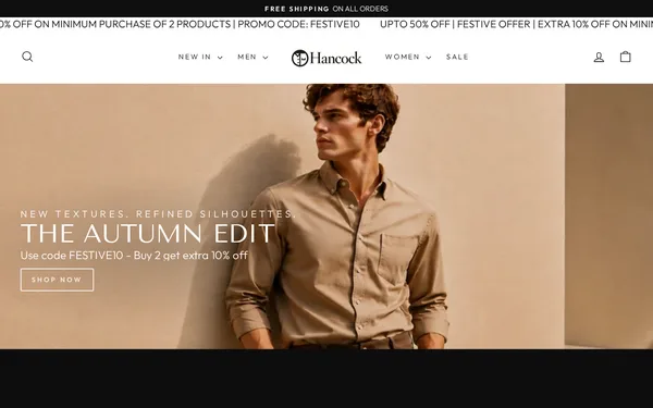 Hancock Fashion - WebClixs Client Project