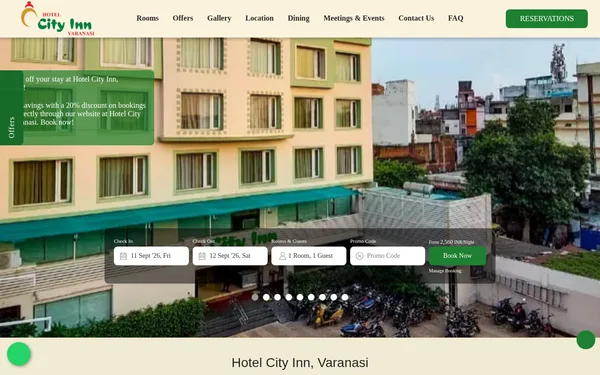 Hotel City Inn - WebClixs Client Project