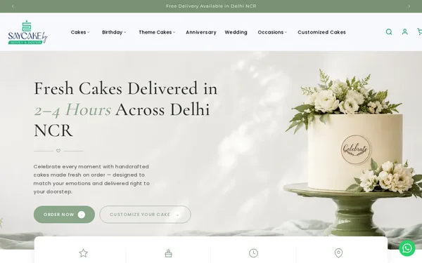 Say Cake - WebClixs Client Project