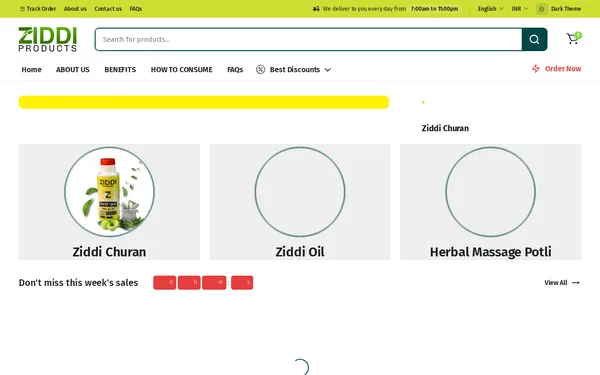 Ziddi Products - WebClixs Client Project