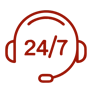 24/7 Support Icon